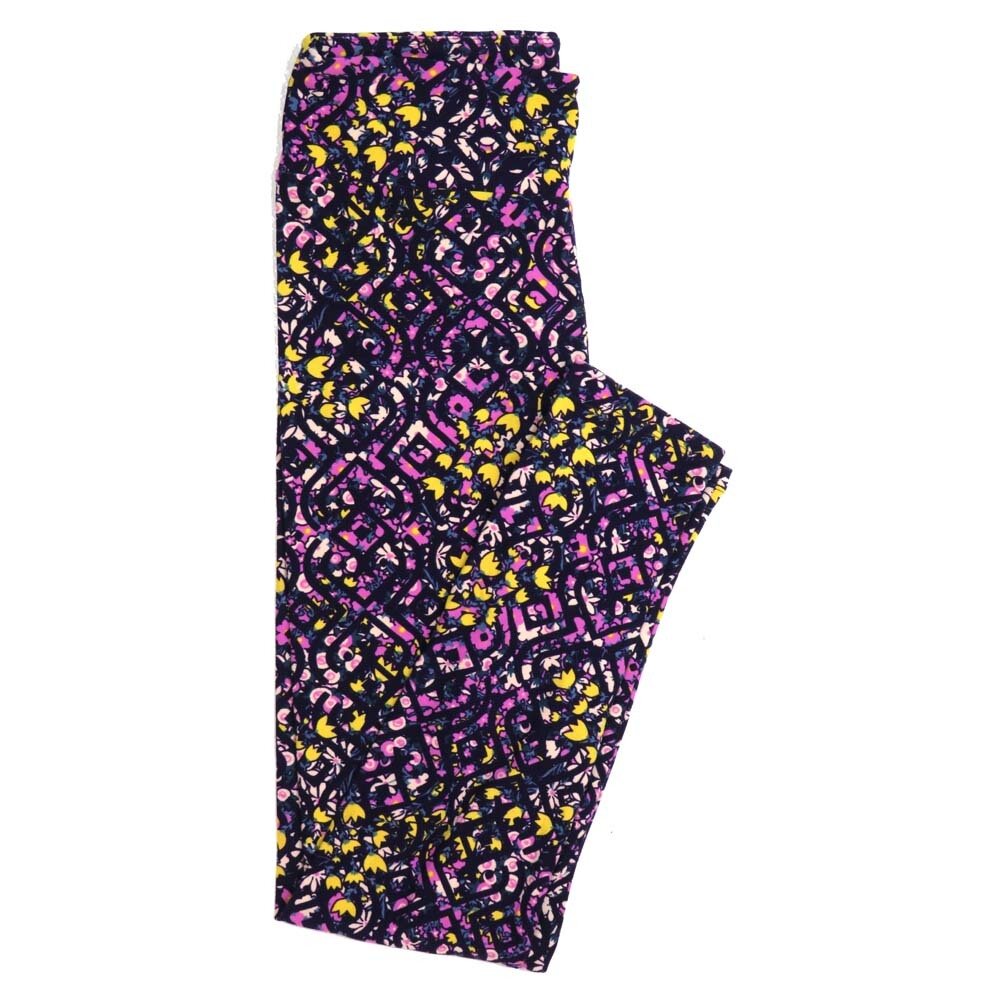 LuLaRoe One Size OS Floral Buttery Soft Womens Leggings fit Adult sizes 2-10  OS-4366-AL