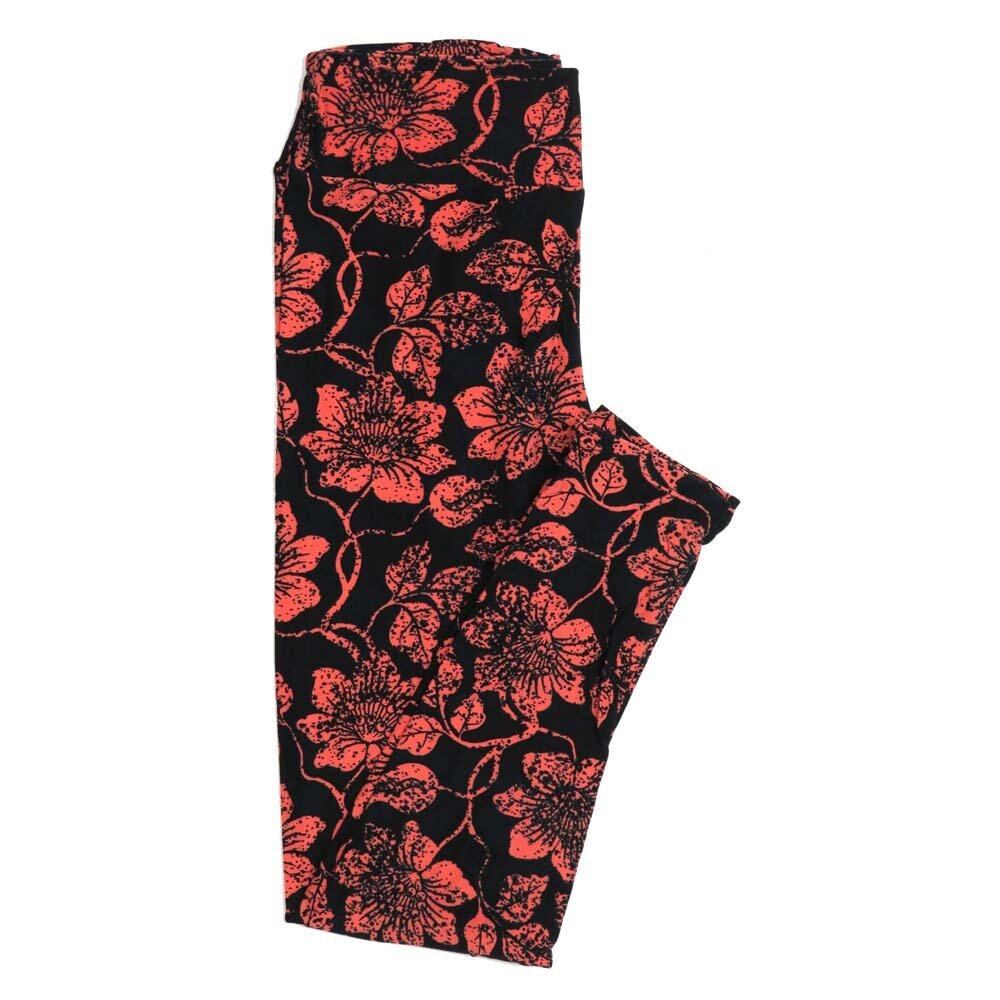 LuLaRoe One Size OS Floral Buttery Soft Womens Leggings fit Adult sizes 2-10  OS-4367-AA-2