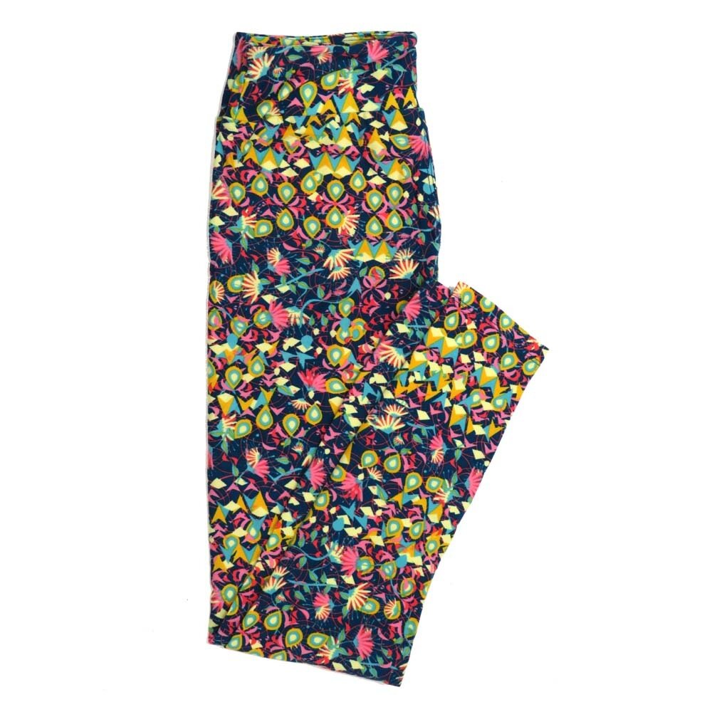 LuLaRoe One Size OS Floral Buttery Soft Womens Leggings fit Adult sizes 2-10  OS-4367-AC-2