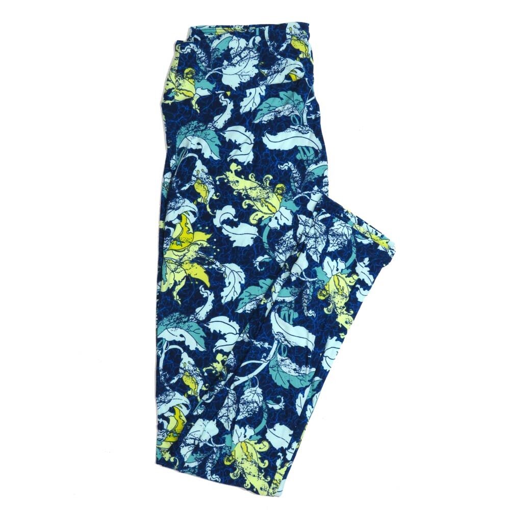 LuLaRoe One Size OS Floral Buttery Soft Womens Leggings fit Adult sizes 2-10  OS-4367-AE-2