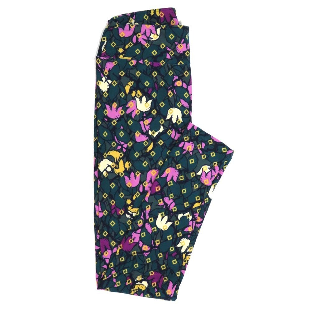 LuLaRoe One Size OS Floral Buttery Soft Womens Leggings fit Adult sizes 2-10  OS-4367-AI