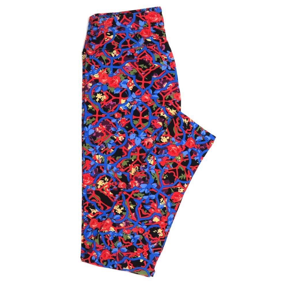 LuLaRoe One Size OS Floral Buttery Soft Womens Leggings fit Adult sizes 2-10  OS-4367-AK