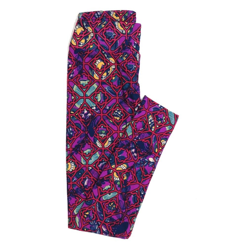 LuLaRoe One Size OS Floral Buttery Soft Womens Leggings fit Adult sizes 2-10 OS-4367-AT