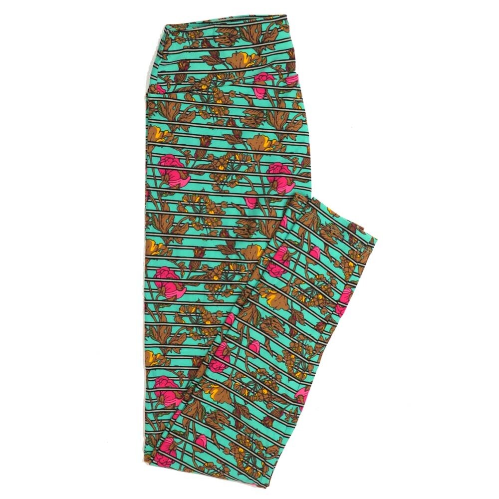 LuLaRoe One Size OS Floral Buttery Soft Womens Leggings fit Adult sizes 2-10 OS-4368-AK