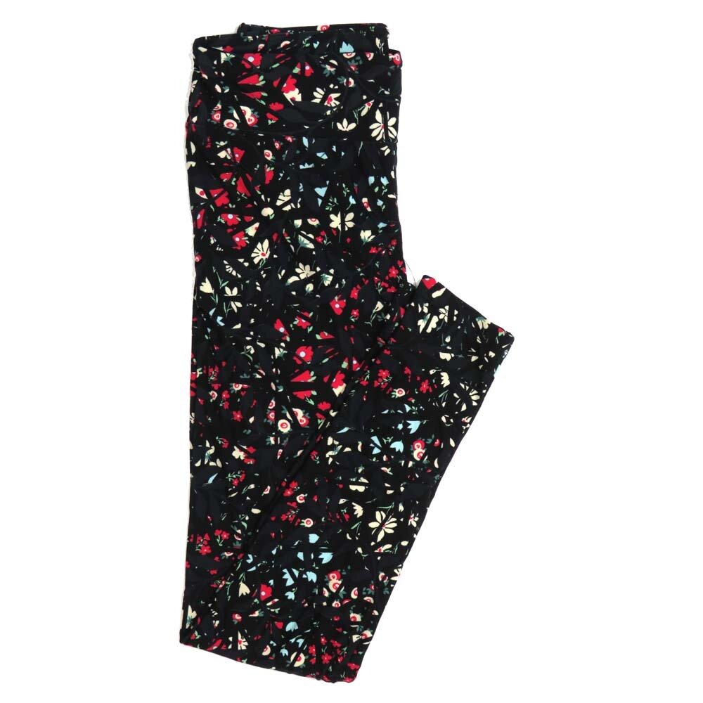 LuLaRoe One Size OS Floral Buttery Soft Womens Leggings fit Adult sizes 2-10  OS-4368-AT