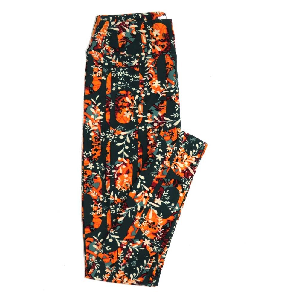 LuLaRoe One Size OS Floral Buttery Soft Womens Leggings fit Adult sizes 2-10 OS-4368-AV