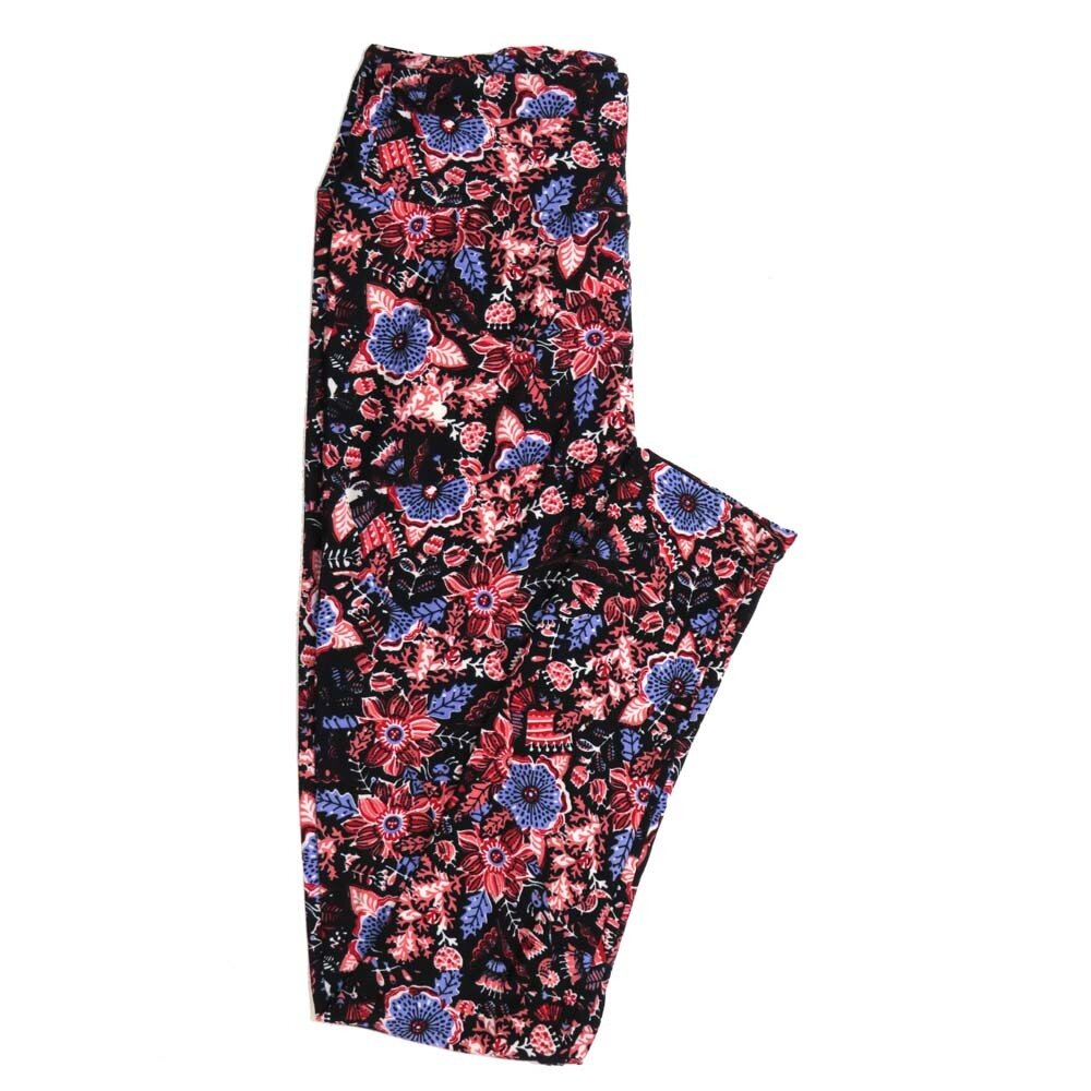 LuLaRoe One Size OS Floral Buttery Soft Womens Leggings fit Adult sizes 2-10  OS-4368-AW