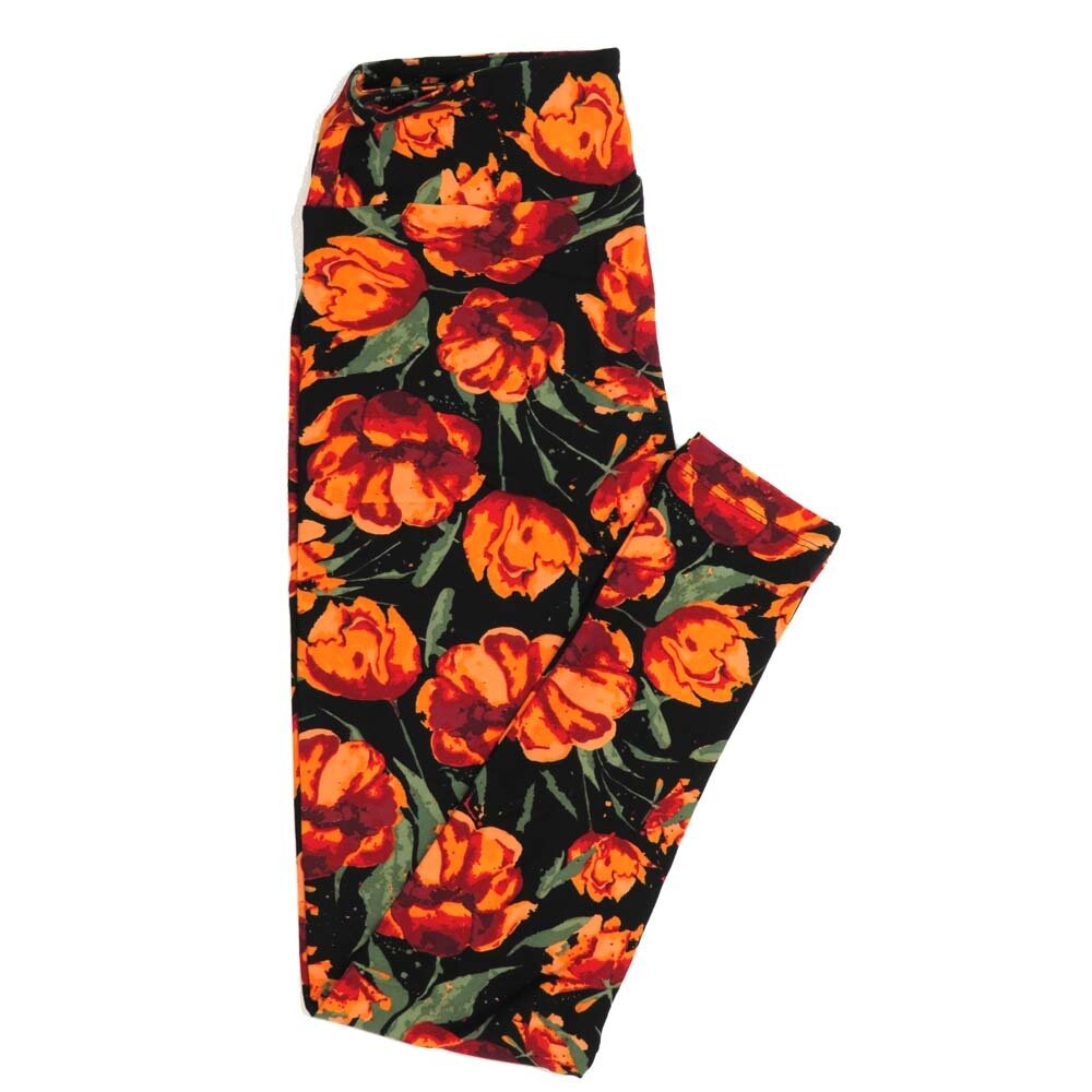 LuLaRoe One Size OS Floral Buttery Soft Womens Leggings fit Adult sizes 2-10 OS-4368-BL