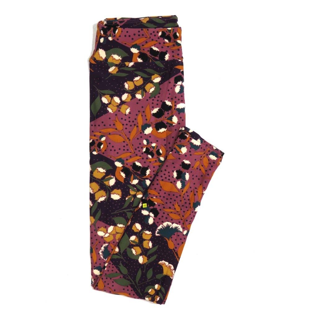 LuLaRoe One Size OS Floral Buttery Soft Womens Leggings fit Adult sizes 2-10  OS-4368-BN