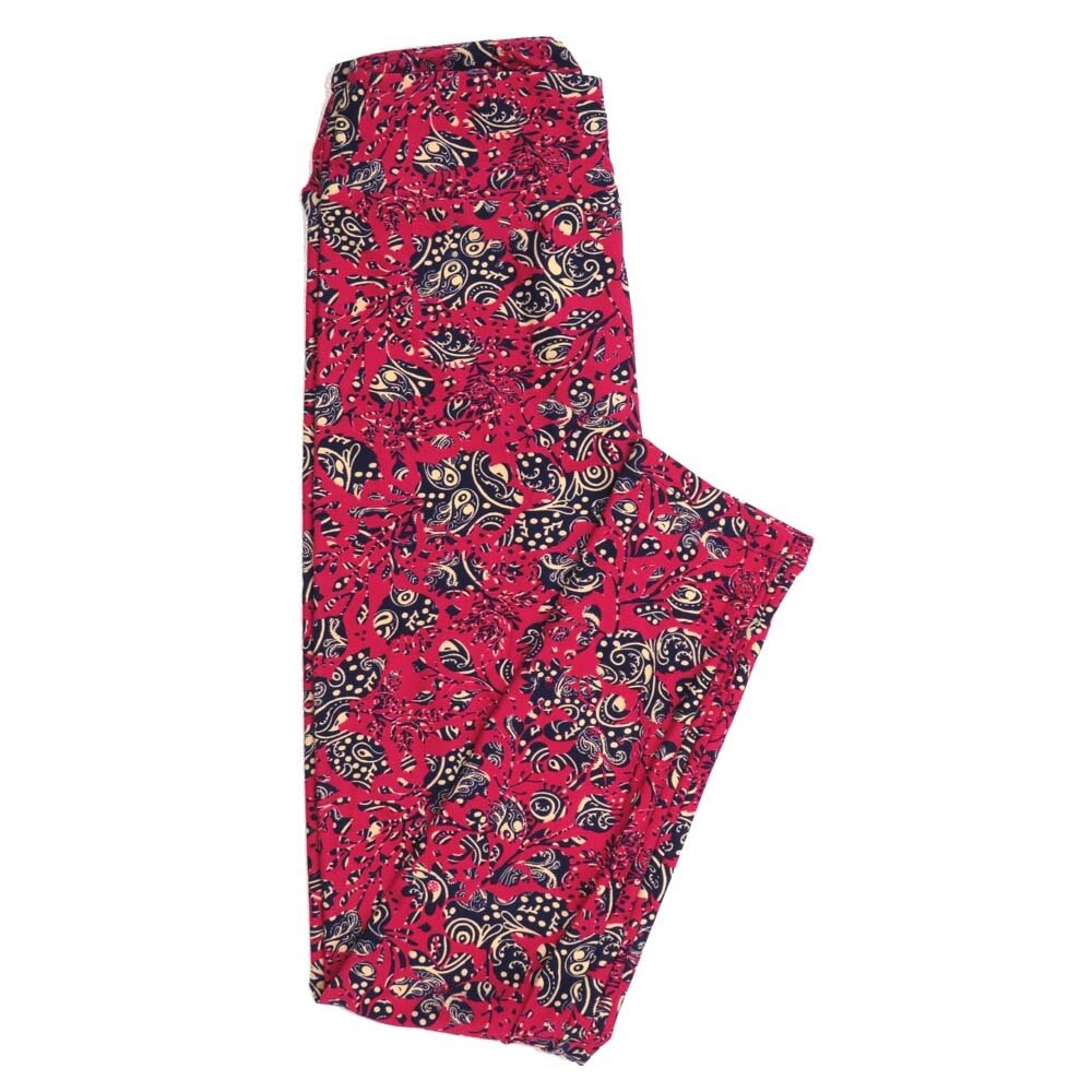 LuLaRoe One Size OS Paisley Geometric Buttery Soft Womens Leggings fit Adult sizes 2-10  OS-4370-AG