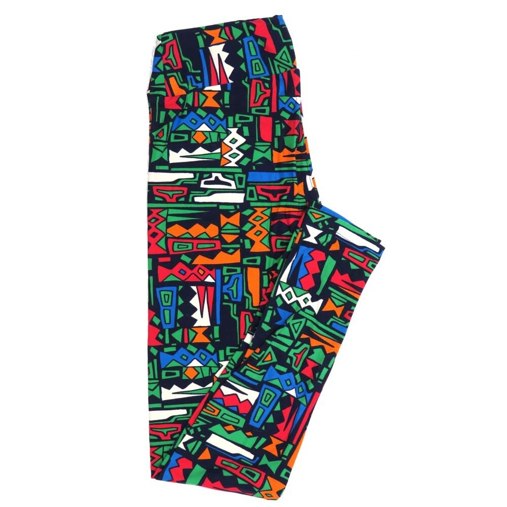 LuLaRoe One Size OS Geometric Buttery Soft Womens Leggings fit Adult sizes 2-10 OS-4370-BB