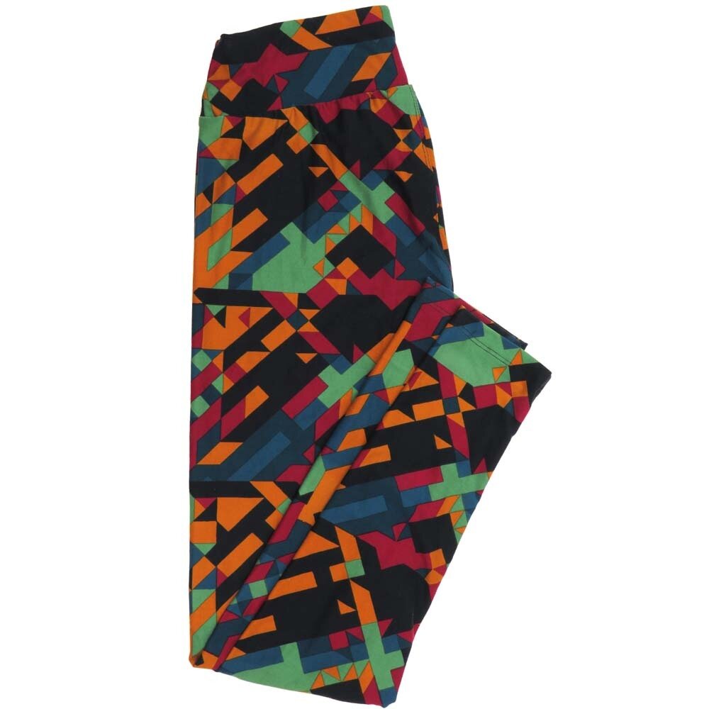 LuLaRoe One Size OS Geometric Buttery Soft Womens Leggings fit Adult sizes 2-10  OS-4370-BC