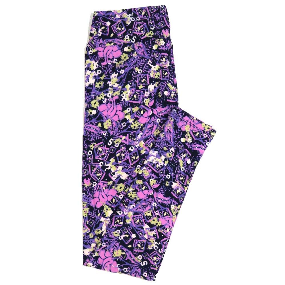 LuLaRoe One Size OS Geometric Buttery Soft Womens Leggings fit Adult sizes 2-10 OS-4371-AB