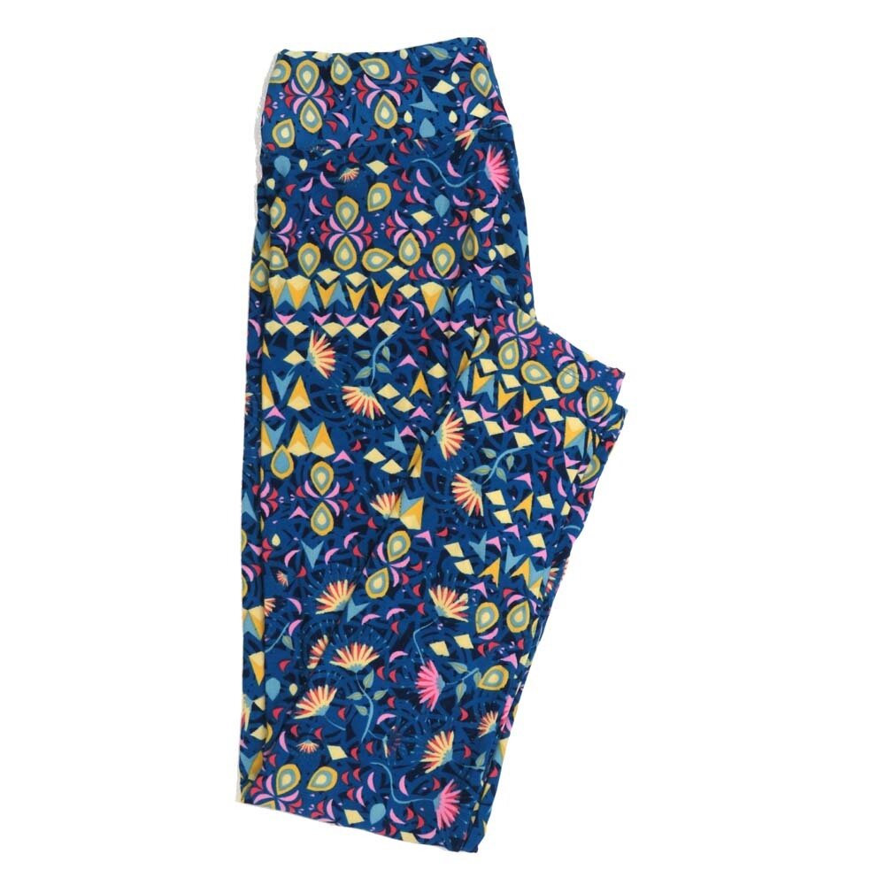 LuLaRoe One Size OS Geometric Buttery Soft Womens Leggings fit Adult sizes 2-10  OS-4371-AZ-2