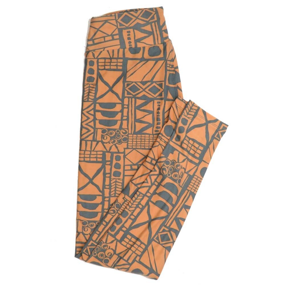 LuLaRoe One Size OS Geometric Buttery Soft Womens Leggings fit Adult sizes 2-10 OS-4371-BB-2