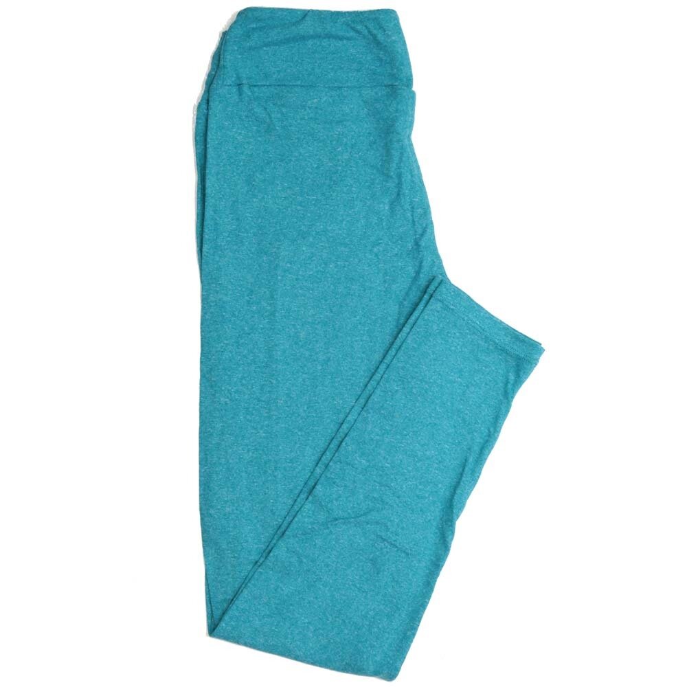 LuLaRoe One Size OS Solid Heathered Ocean Blue Buttery Soft Womens Leggings fit Adult sizes 2-10  OS-4371-BE-HEATHEREDOCEANBLUE