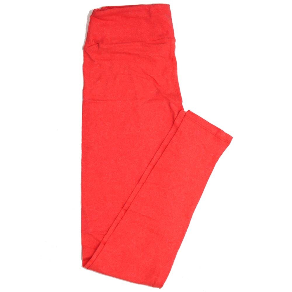 LuLaRoe One Size OS Solid Heathered Coral Buttery Soft Womens Leggings fit Adult sizes 2-10  OS-4371-BF-HEATHEREDCORAL