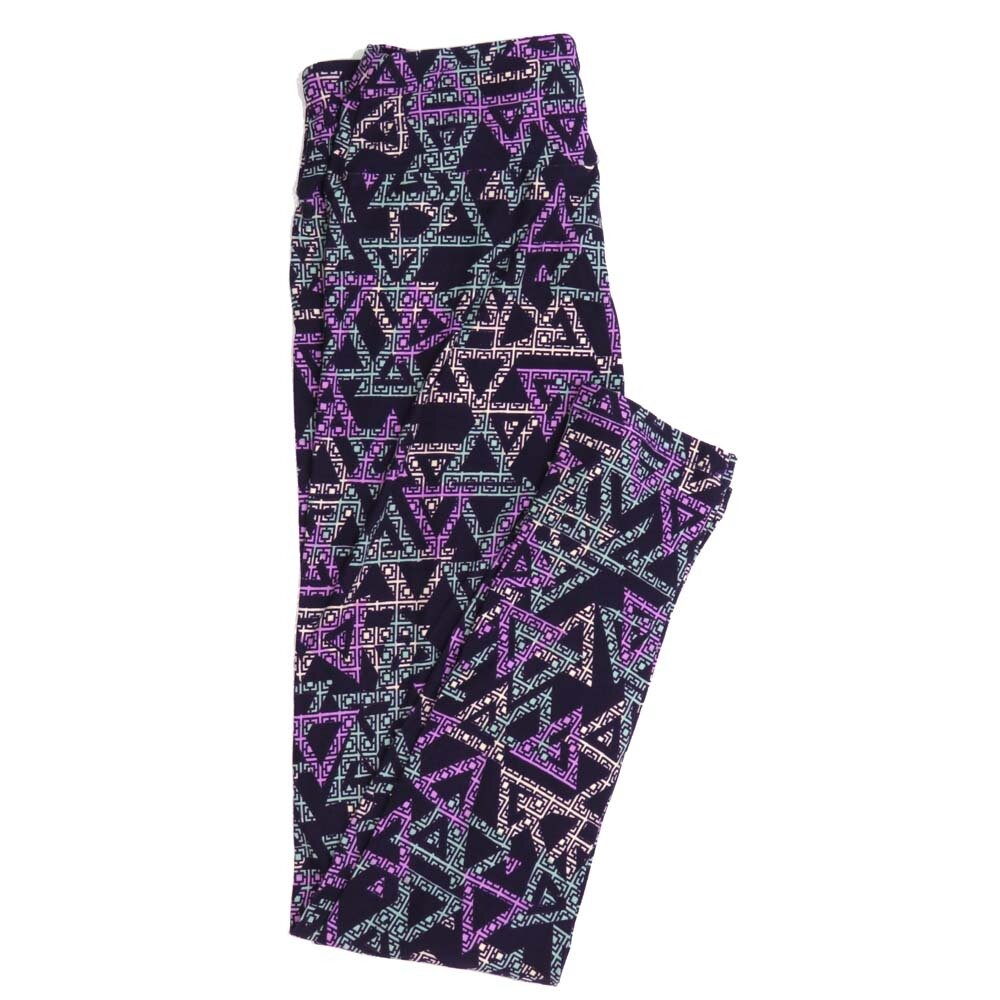 LuLaRoe One Size OS Geometric Buttery Soft Womens Leggings fit Adult sizes 2-10 OS-4372-AT