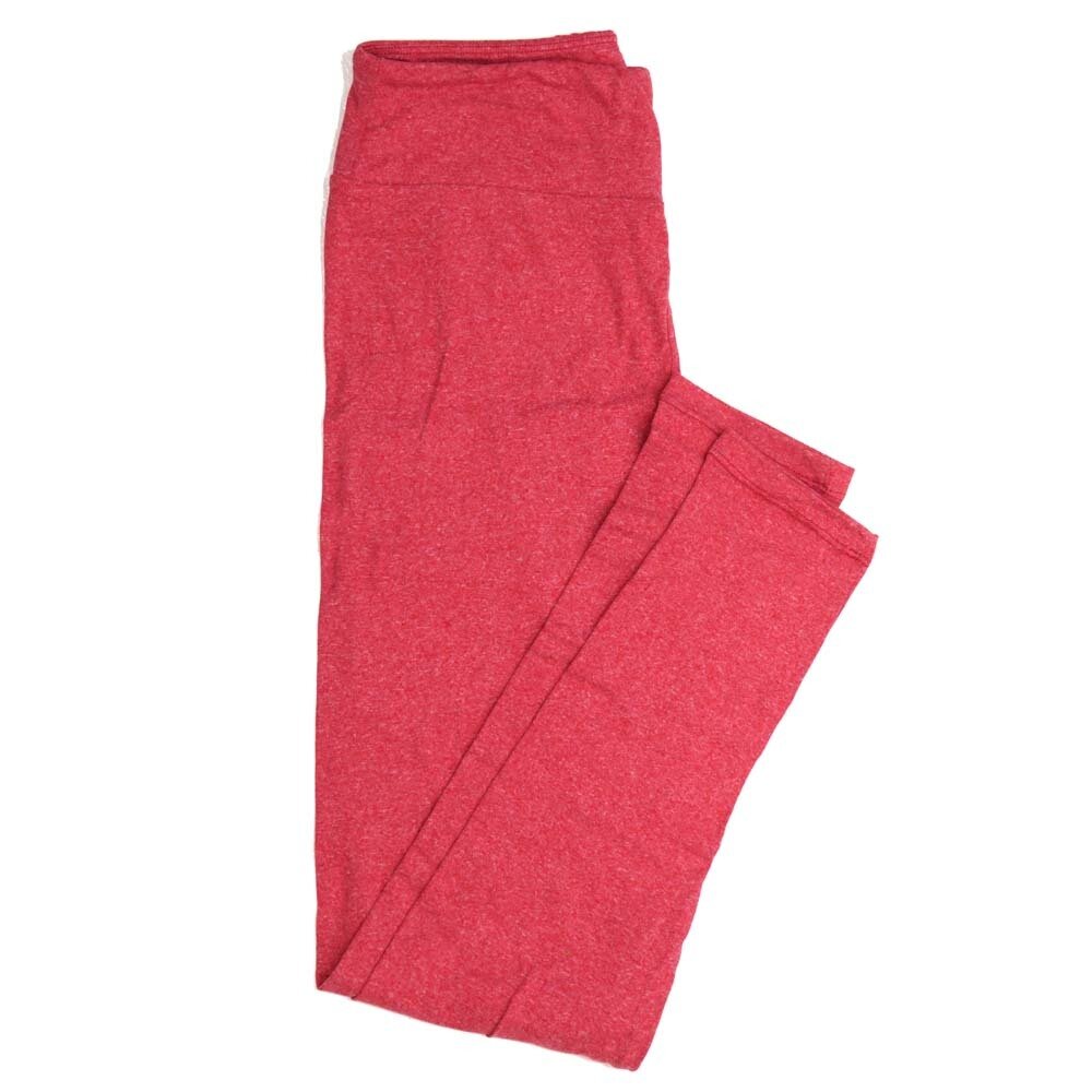 LuLaRoe One Size OS Solid Heathered Red Buttery Soft Womens Leggings fit Adult sizes 2-10 OS-4372-BA-HEATHEREDRED