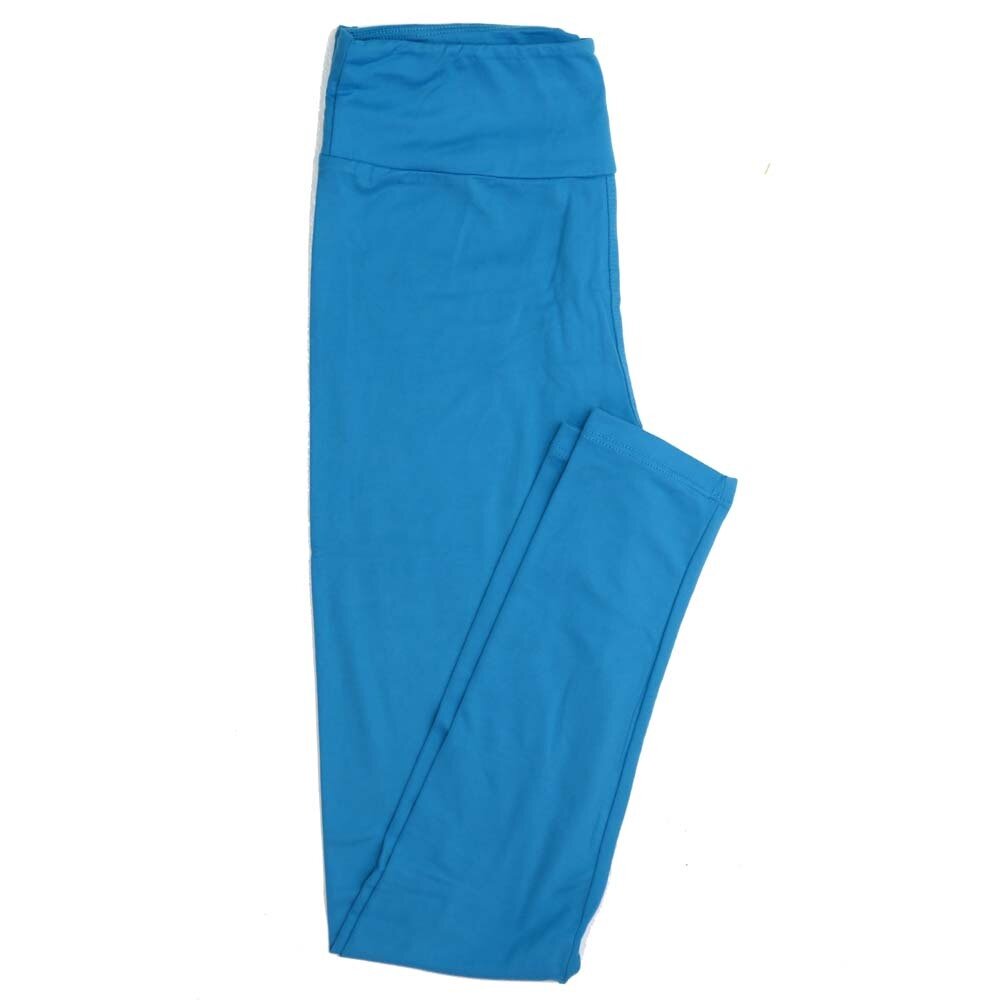 LuLaRoe One Size OS Solid Ocean Blue (257527) Buttery Soft Womens Leggings fit Adult sizes 2-10