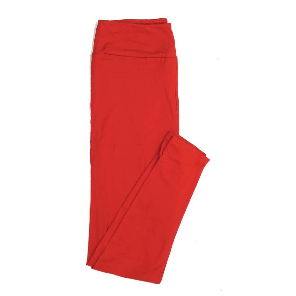 LuLaRoe One Size OS Solid Red Buttery Soft Womens Leggings fit Adult sizes 2-10 OS-SOLID-RED-416459
