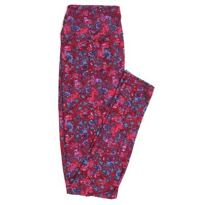 LuLaRoe One Size OS Paisley Floral Buttery Soft Womens Leggings fit Adult sizes 2-10  OS-4369-AE-3