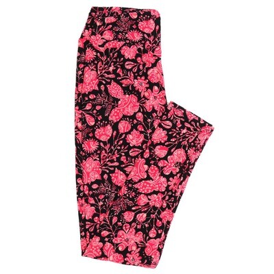 LuLaRoe One Size OS Floral Paisley Buttery Soft Womens Leggings fit Adult sizes 2-10  OS-4369-AS