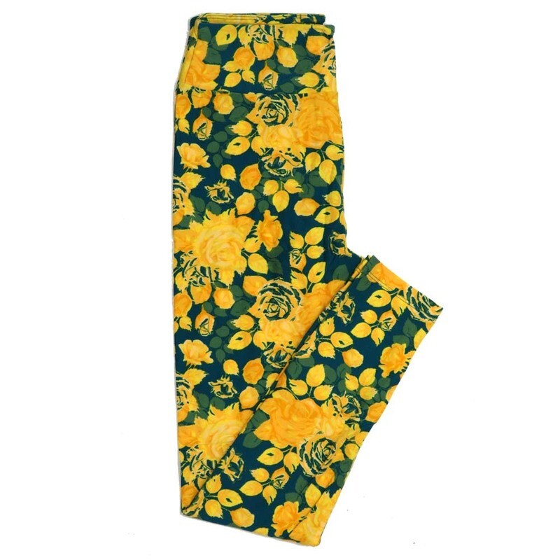 LuLaRoe One Size OS Roses Buttery Soft Womens Leggings fit Adult sizes 2-10  OS-4362-AI