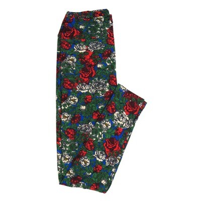 LuLaRoe One Size OS Roses Buttery Soft Womens Leggings fit Adult sizes 2-10  OS-4362-AS