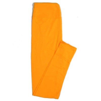 LuLaRoe One Size OS Solid Bright Neon Creamsicle Orange Buttery Soft Womens Leggings 257529 fit Adult sizes 2-10