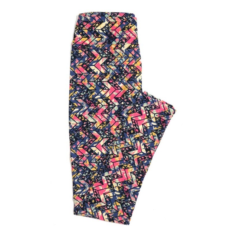 LuLaRoe One Size OS Stripes Zig Zags Chevrons Buttery Soft Womens Leggings fit Adult sizes 2-10  OS-4351-BJ-4