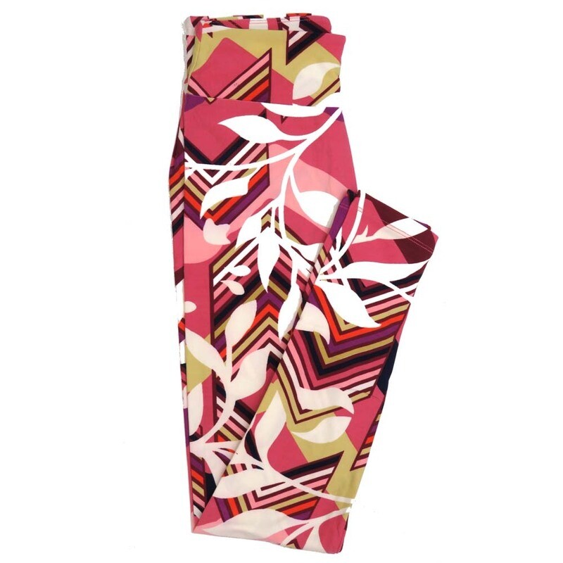 LuLaRoe One Size OS Floral black White Green Mint Chevrons Buttery Soft Womens Leggings fit Adult sizes 2-10  OS-4352-AI