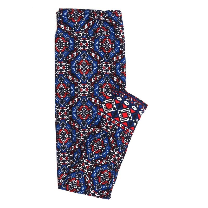 LuLaRoe One Size OS Americana USA Dark Blue Navy Red White Blue Stars Stripes USA Flag Americana Buttery Soft Womens Leggings fit Adult sizes 2-10  OS-4377-C-26