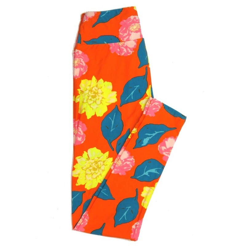 LuLaRoe One Size OS Floral Buttery Soft Womens Leggings fit Adult sizes 2-10  OS-4366-BM