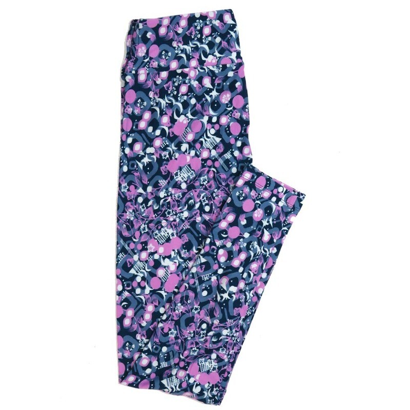 LuLaRoe One Size OS Floral Buttery Soft Womens Leggings fit Adult sizes 2-10  OS-4366-BL
