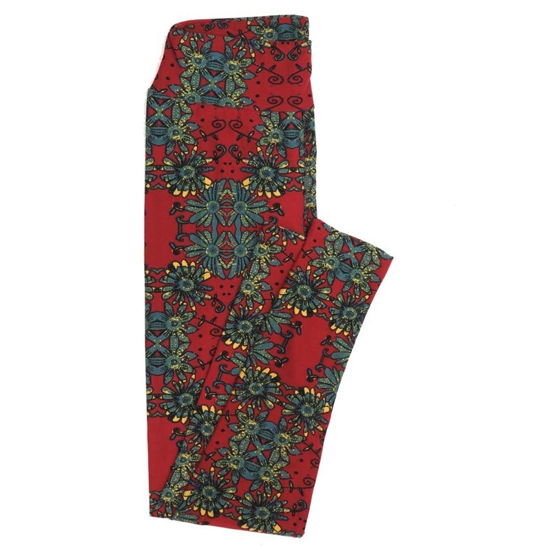 LuLaRoe One Size OS Floral Buttery Soft Womens Leggings fit Adult sizes 2-10  OS-4366-AX