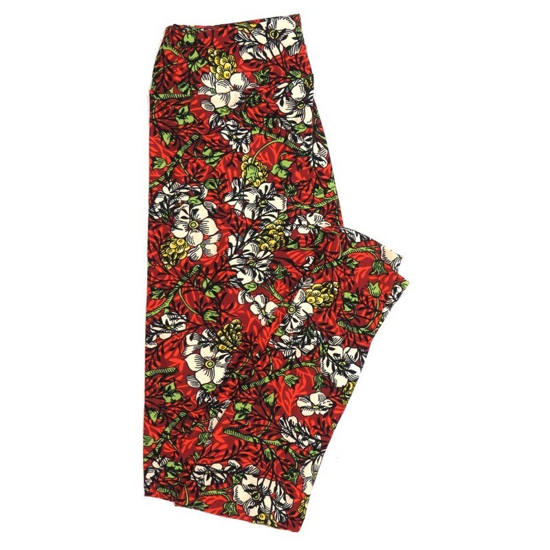 LuLaRoe One Size OS Floral Buttery Soft Womens Leggings fit Adult sizes 2-10  OS-4366-AS