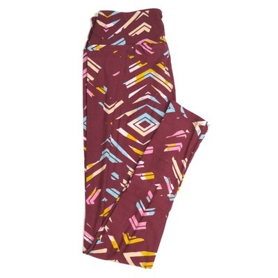 LuLaRoe One Size OS Geometric Buttery Soft Womens Leggings fit Adult sizes 2-10  OS-4372-AR