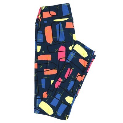 LuLaRoe One Size OS Mickey Mouse Hand Drawn Stripe Polka dot Geometric Buttery Soft Womens Leggings fit Adult sizes 2-10  OS-4372-AD