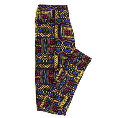 LuLaRoe One Size OS Geometric Buttery Soft Womens Leggings fit Adult sizes 2-10 OS-4371-AS