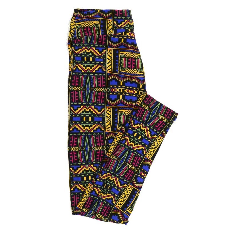LuLaRoe One Size OS Geometric Buttery Soft Womens Leggings fit Adult sizes 2-10  OS-4371-AS