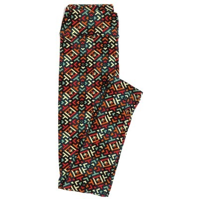 LuLaRoe One Size OS Geometric Buttery Soft Womens Leggings fit Adult sizes 2-10  OS-4371-AF