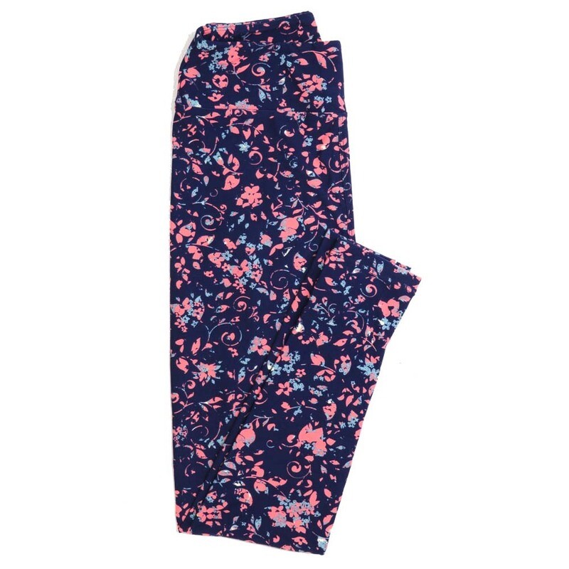 LuLaRoe One Size OS Floral Buttery Soft Womens Leggings fit Adult sizes 2-10  OS-4366-AI