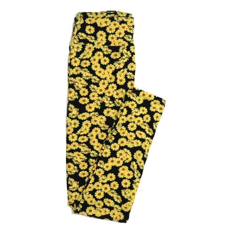 LuLaRoe One Size OS Floral Buttery Soft Womens Leggings fit Adult sizes 2-10  OS-4366-AQ