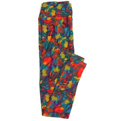 LuLaRoe One Size OS Floral Buttery Soft Womens Leggings fit Adult sizes 2-10  OS-4366-AD
