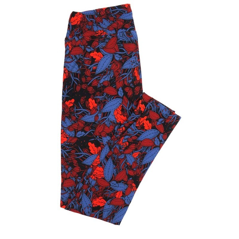 LuLaRoe One Size OS Floral Buttery Soft Womens Leggings fit Adult sizes 2-10  OS-4365-BN
