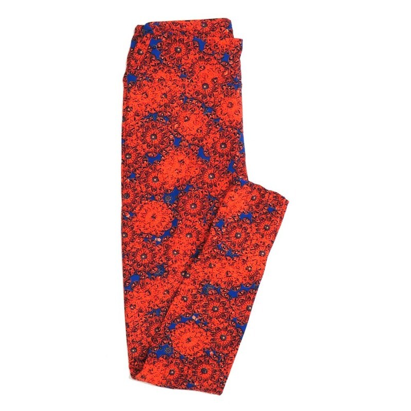 LuLaRoe One Size OS Floral Buttery Soft Womens Leggings fit Adult sizes 2-10  OS-4365-BB
