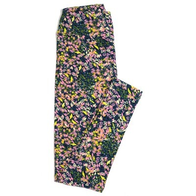 LuLaRoe One Size OS Floral Buttery Soft Womens Leggings fit Adult sizes 2-10  OS-4365-AR