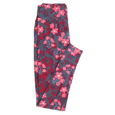 LuLaRoe One Size OS Floral Buttery Soft Womens Leggings fit Adult sizes 2-10  OS-4365-AK