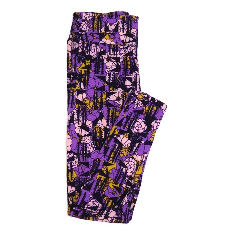 LuLaRoe One Size OS Floral Buttery Soft Womens Leggings fit Adult sizes 2-10  OS-4364-AX